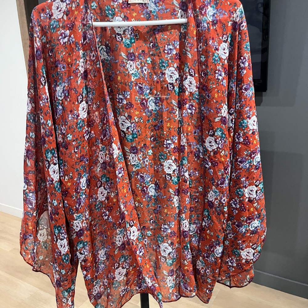 Floral Sheer Kimono Cardigan